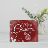 "Vrolijk kerstfeest" Folie Feestdagen Briefkaart (Staand Voorkant)