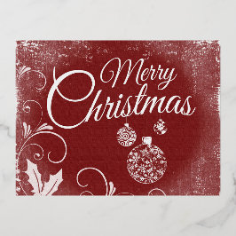 "Vrolijk kerstfeest" Folie Feestdagen Briefkaart