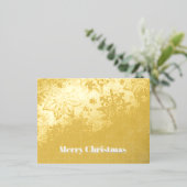 "Vrolijk kerstfeest" Folie Feestdagen Briefkaart (Staand Voorkant)