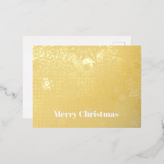 "Vrolijk kerstfeest" Folie Feestdagen Briefkaart (Voorkant / Achterkant)