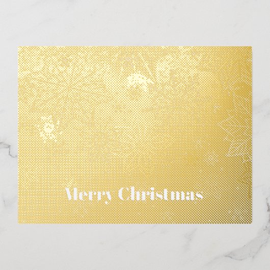 "Vrolijk kerstfeest" Folie Feestdagen Briefkaart (Voorkant)