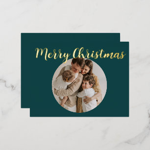 Vrolijk kerstfeest folie feestdagen briefkaart