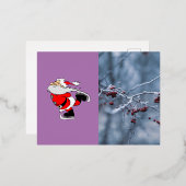 Vrolijk kerstfeest folie feestdagen briefkaart (Voorkant / Achterkant)