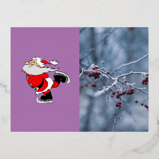 Vrolijk kerstfeest folie feestdagen briefkaart (Voorkant)