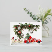 Vrolijk kerstfeest folie feestdagen briefkaart (Staand Voorkant)