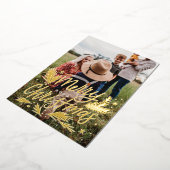 Vrolijk kerstfeest folie feestdagenkaart (Gedraaid)