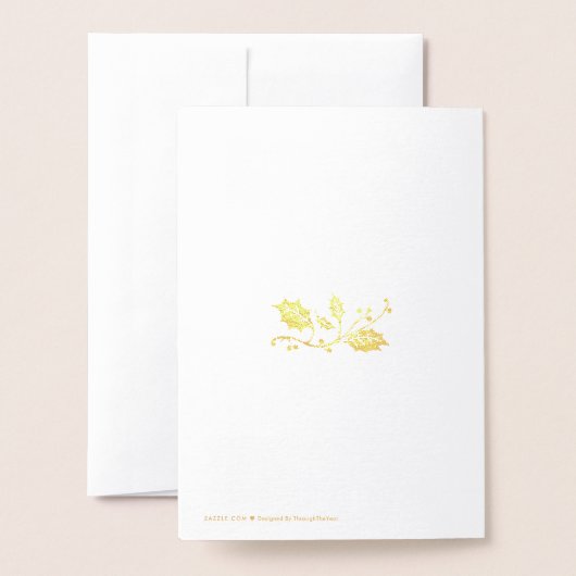 Vrolijk kerstfeest folie kaarten (Met envelop)