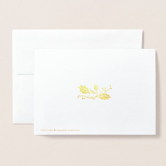 Vrolijk kerstfeest folie kaarten (Met envelop)