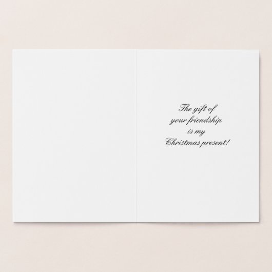 Vrolijk kerstfeest folie kaarten (Binnen)