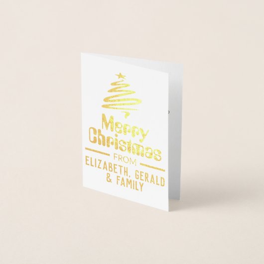 Vrolijk kerstfeest folie kaarten (Voorkant)
