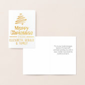 Vrolijk kerstfeest folie kaarten (Display)