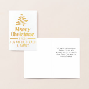 Vrolijk kerstfeest folie kaarten