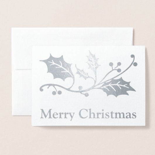 Vrolijk kerstfeest folie kaarten (Voorkant met envelop)