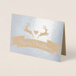 Vrolijk kerstfeest folie kaarten