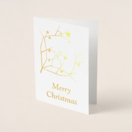 Vrolijk kerstfeest folie kaarten