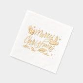 Vrolijk kerstfeest folie servetten (Links)