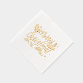 Vrolijk kerstfeest folie servetten (Rechts)