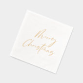 Vrolijk kerstfeest folie servetten (Links)