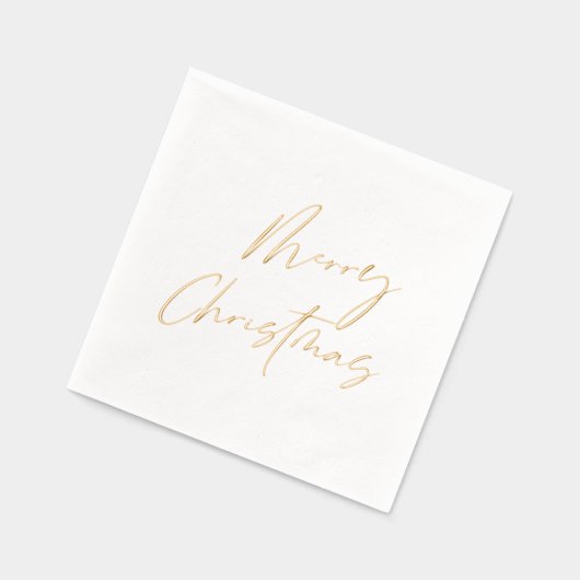 Vrolijk kerstfeest folie servetten (Links)