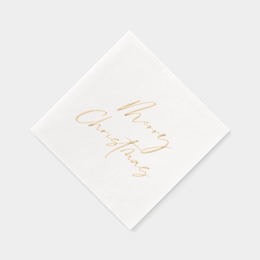 Vrolijk kerstfeest folie servetten (Rechts)