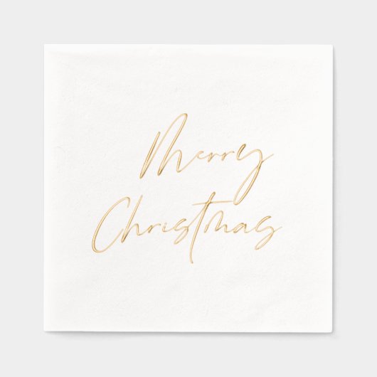Vrolijk kerstfeest folie servetten (Voorkant)