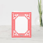 Vrolijk Kerstfeest Folk Red Skandinavian Design Feestdagen Kaart (Achterkant)