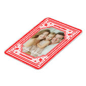 Vrolijk Kerstfeest Folk Red Skandinavian Design Magneet (Linkerzijde)