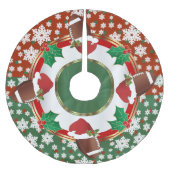 Vrolijk kerstfeest Football Lovers Kerstboom Rok (Voorkant)