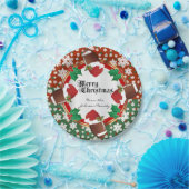 Vrolijk kerstfeest Football Lovers Papieren Bordje (Feest)