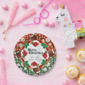 Vrolijk kerstfeest Football Lovers Papieren Bordje (Feest)
