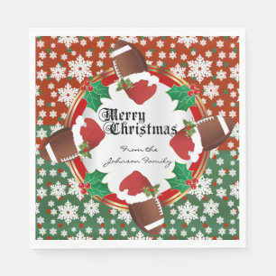Vrolijk kerstfeest Football Lovers Servetten