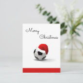 Vrolijk Kerstfeest football/voetballiefhebber Feestdagenkaart (Staand voorkant)