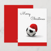 Vrolijk Kerstfeest football/voetballiefhebber Feestdagenkaart (Voorkant / Achterkant)