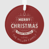 Vrolijk Kerstfeest Foto Acryl Ornament (achterkant)