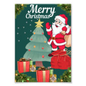 Vrolijk kerstfeest. foto afdruk (Voorkant)