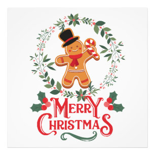 Vrolijk kerstfeest foto afdruk