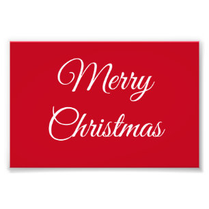 Vrolijk kerstfeest foto afdruk