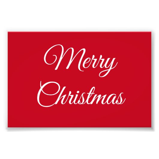 Vrolijk kerstfeest foto afdruk (Voorkant)