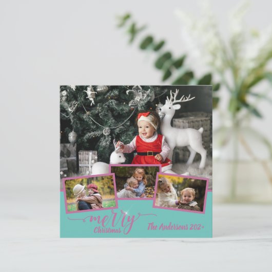 Vrolijk kerstfeest Foto Collage Amazing Fab (Staand voorkant)