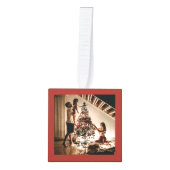 Vrolijk kerstfeest Foto Cube Red Decoratie (Voorkant)