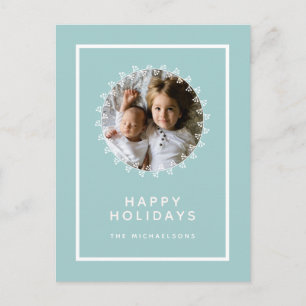 Vrolijk kerstfeest Foto en naam toevoegen Briefkaart