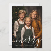 Vrolijk kerstfeest foto feestdagenkaart (Voorkant)