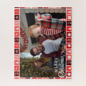 Vrolijk kerstfeest Foto Gift Jigzaag Puzzle Sjablo Legpuzzel (Verticaal)
