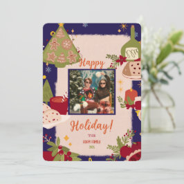 Vrolijk Kerstfeest Foto Holiday Kaart Invitation