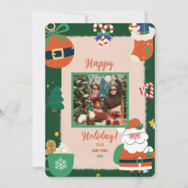 Vrolijk Kerstfeest Foto Holiday Kaart Invitation