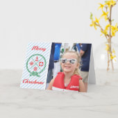 Vrolijk kerstfeest - Foto Lijst Kaart (Gele Bloem)