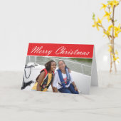 Vrolijk kerstfeest - Foto Lijst Kaart (Gele Bloem)