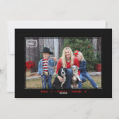 Vrolijk kerstfeest Foto met hand met briefette Bla Feestdagenkaart (Achterkant)