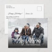 Vrolijk kerstfeest Foto met handschrift Briefkaart (Voorkant / Achterkant)