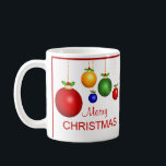 Vrolijk kerstfeest foto Mok<br><div class="desc">VOEG JE EIGEN FOTO TOE - Vrolijke en kleurrijke kerstversieringen met hulst. Pas tekst aan met uw bericht of namen. Overeenkomende kaarten,  porto en fotokaarten beschikbaar in galerij.</div>